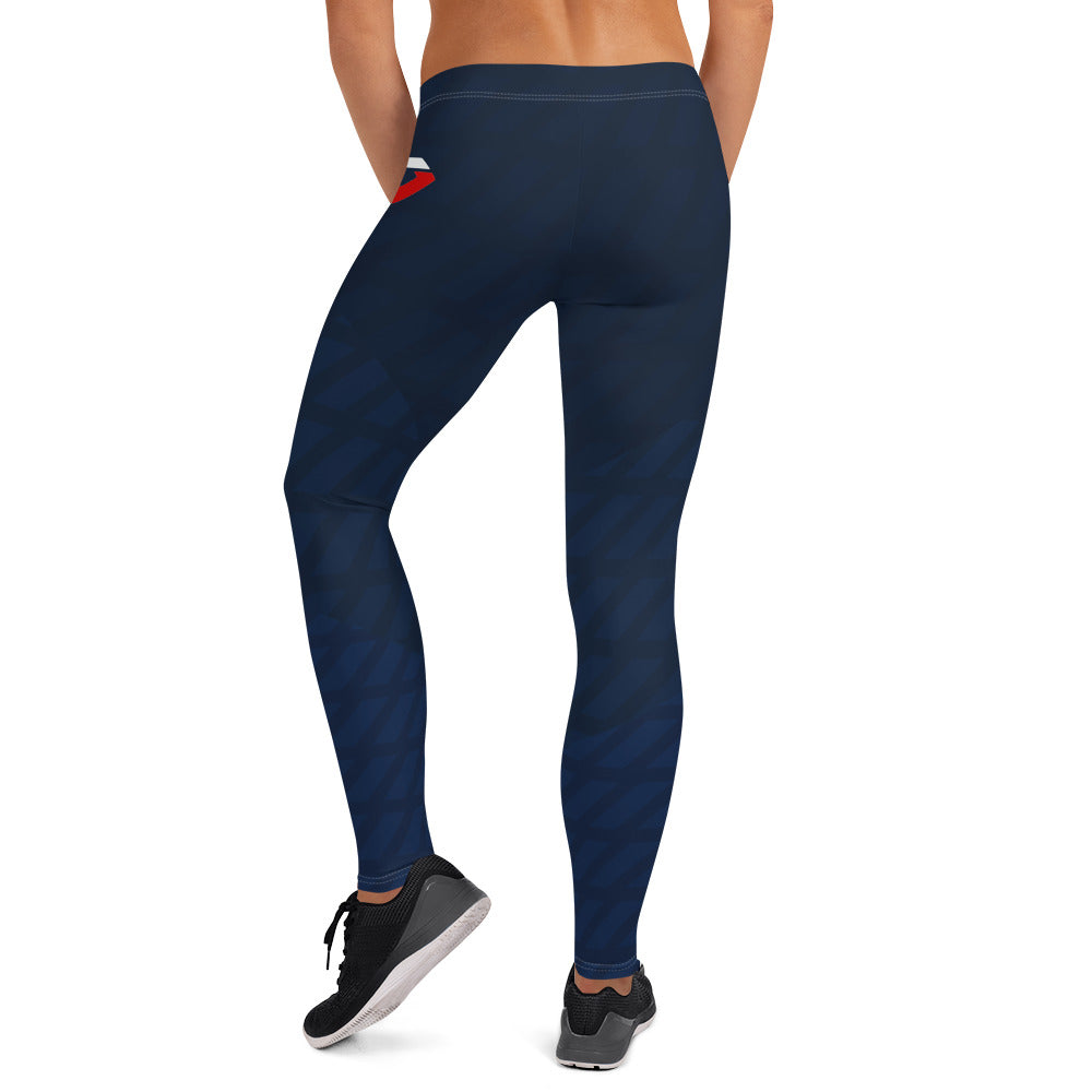 Tampa Warriors TW Seal Navy Abstract Women's Leggings