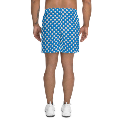 Baseball Print Royal Men's Athletic Shorts