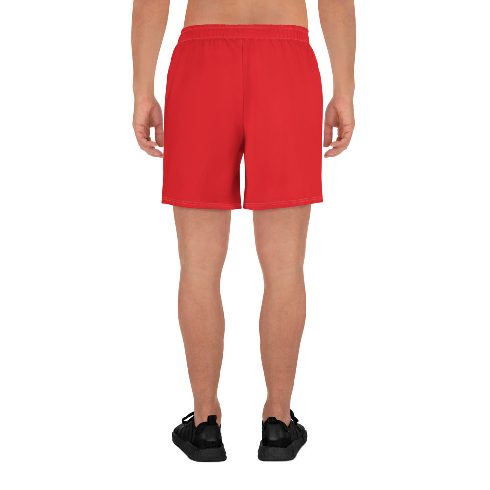 Warriors Word Seal Red Men's Athletic Shorts