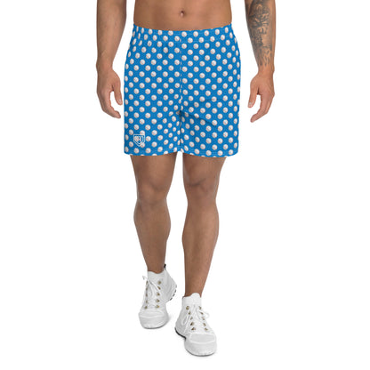 Baseball Print Royal Men's Athletic Shorts