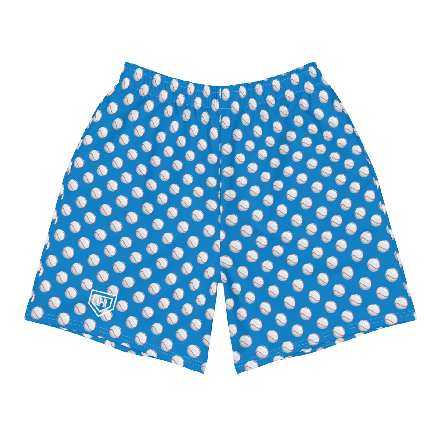 Baseball Print Royal Men's Athletic Shorts