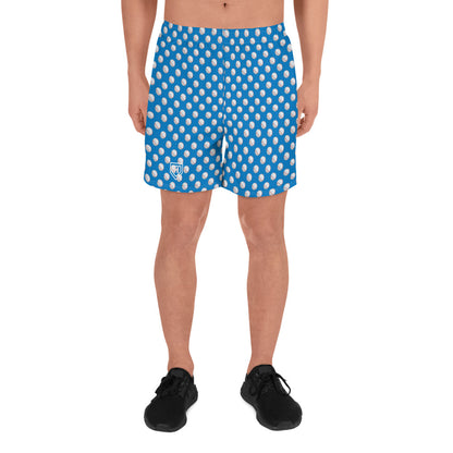 Baseball Print Royal Men's Athletic Shorts