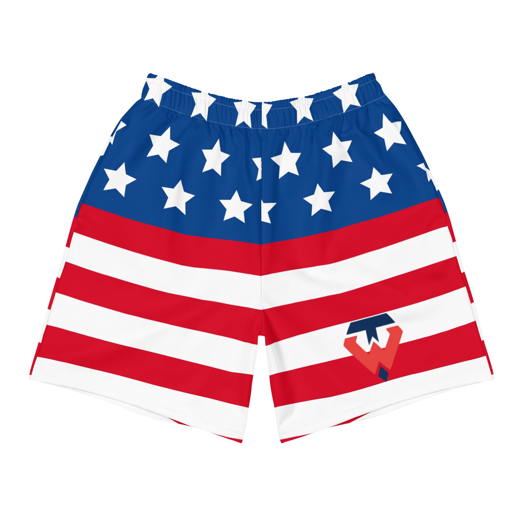 Tampa Warriors TW seal Stars & Stripes Men's Athletic Shorts