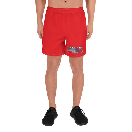 Warriors Word Seal Red Men's Athletic Shorts