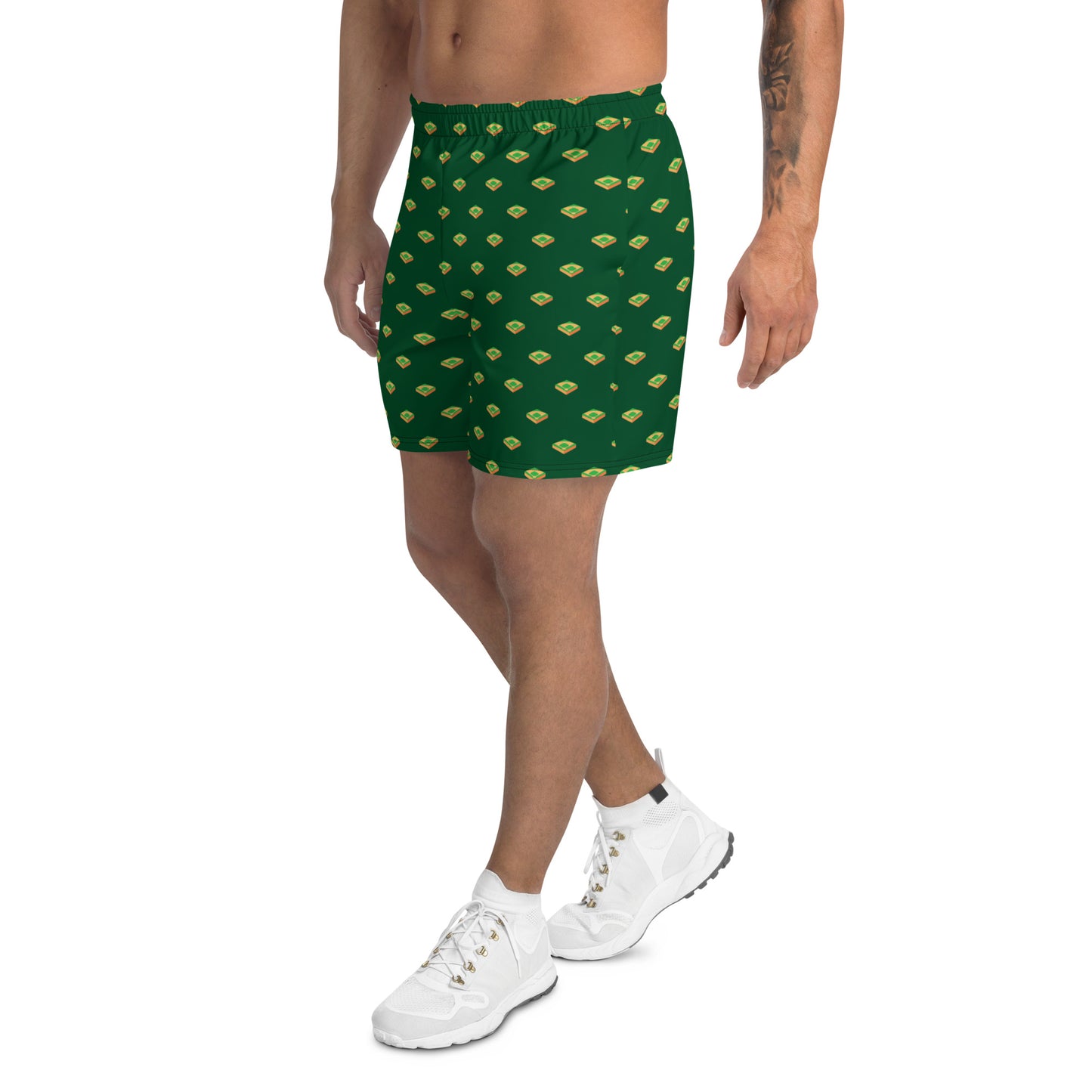 Baseball Diamond Green Men's Athletic Shorts