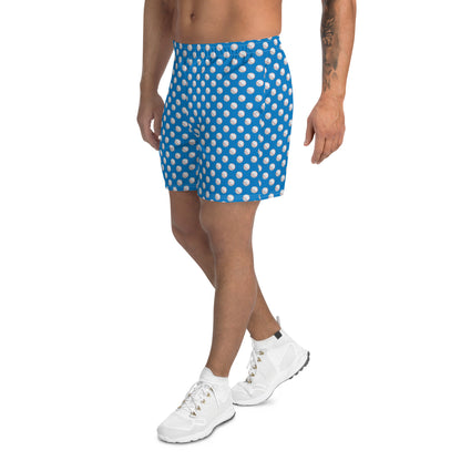 Baseball Print Royal Men's Athletic Shorts