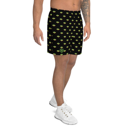 Baseball Diamond Black Men's Athletic Shorts