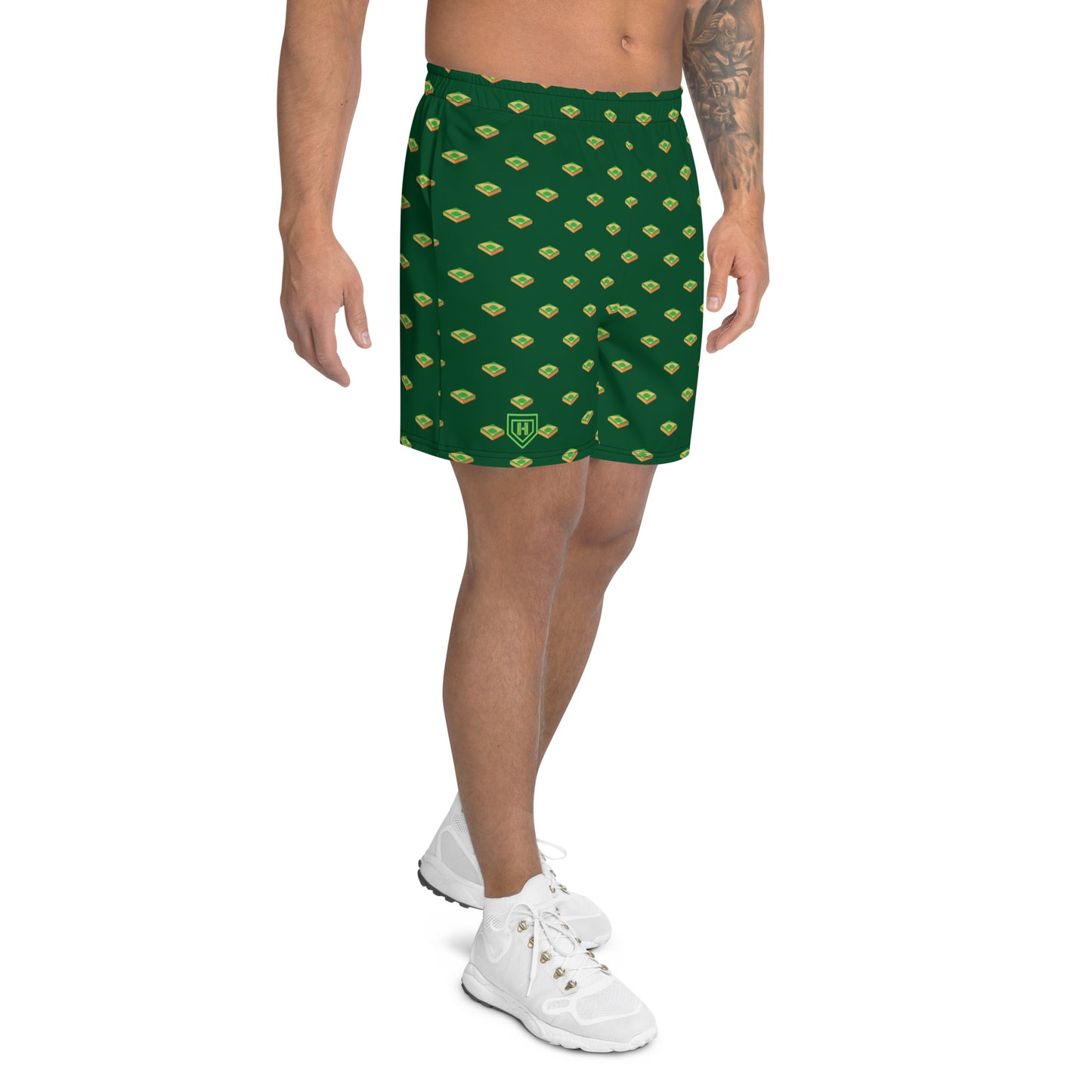 Baseball Diamond Green Men's Athletic Shorts