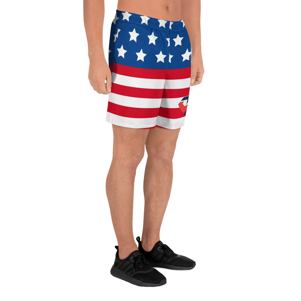 Tampa Warriors TW seal Stars & Stripes Men's Athletic Shorts