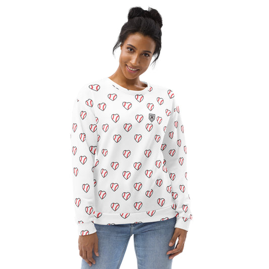 Baseball Hearts Women's Sweatshirt