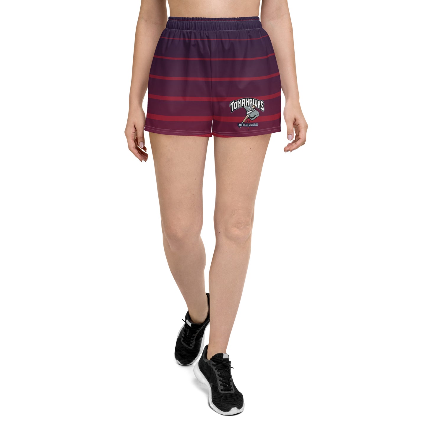 LOL Tomahawks Striped Women’s Athletic Shorts