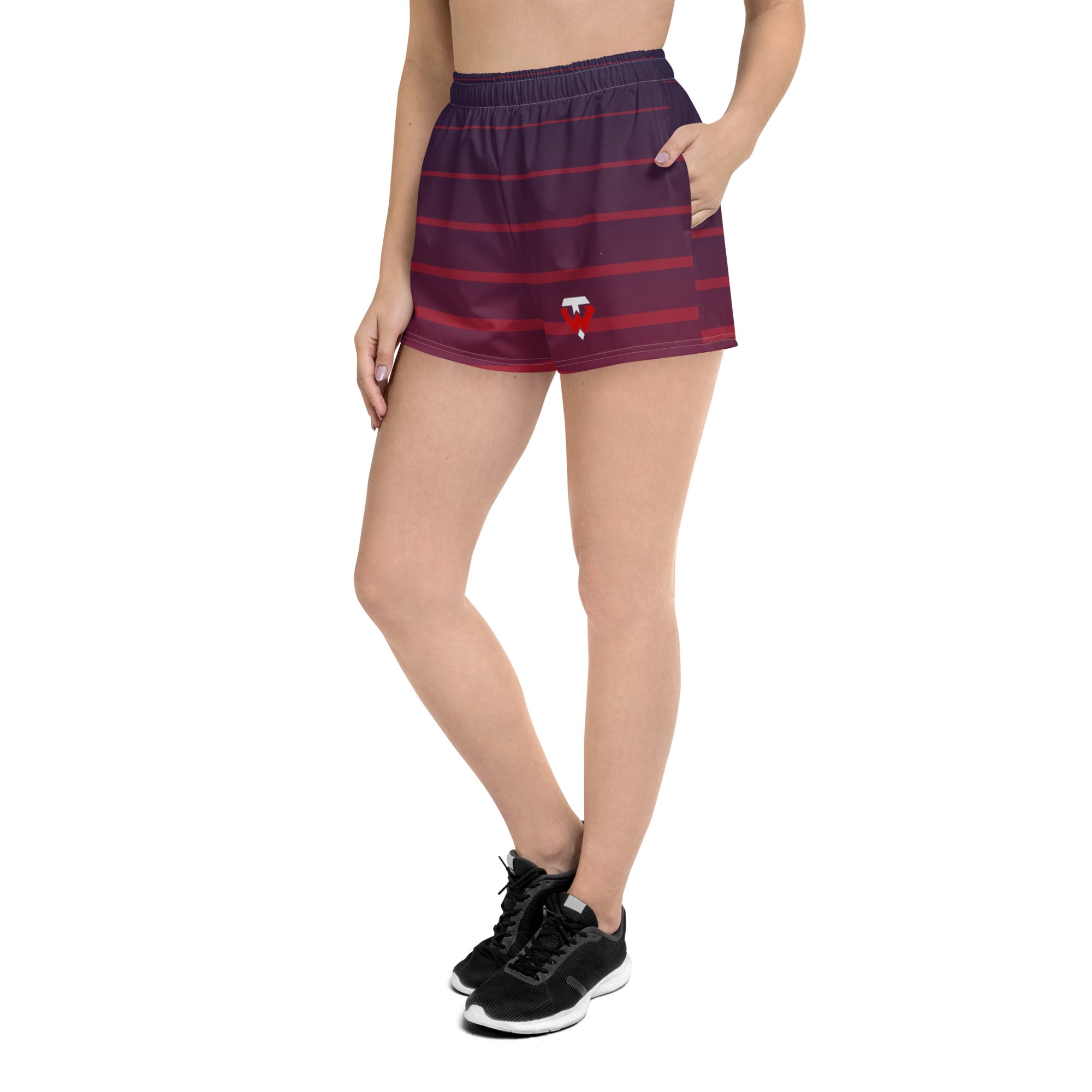 Tampa Warriors TW Seal Striped Women’s Athletic Shorts