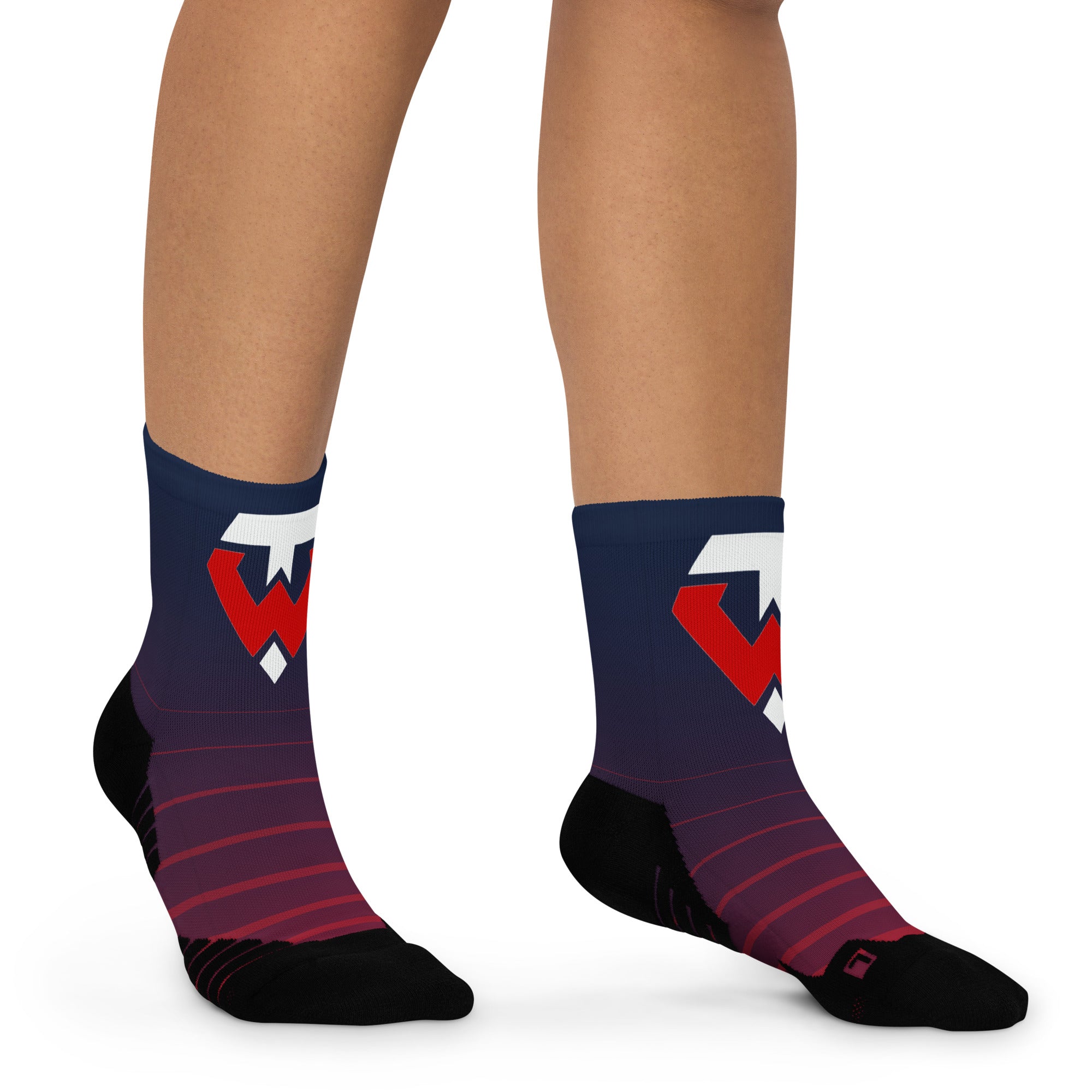 Tampa Warriors TW Seal Striped Low Crew socks