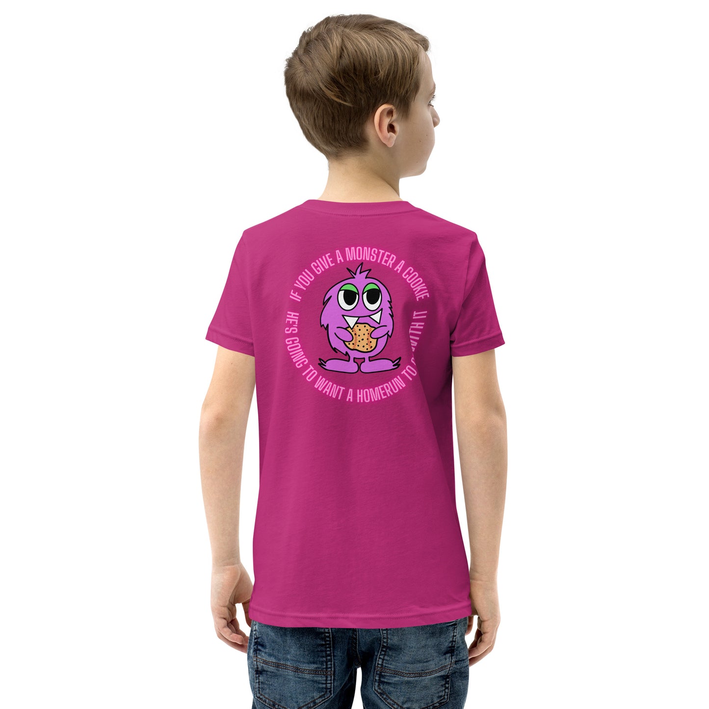 If You Give A Monster A Cookie Youth Short Sleeve T-Shirt