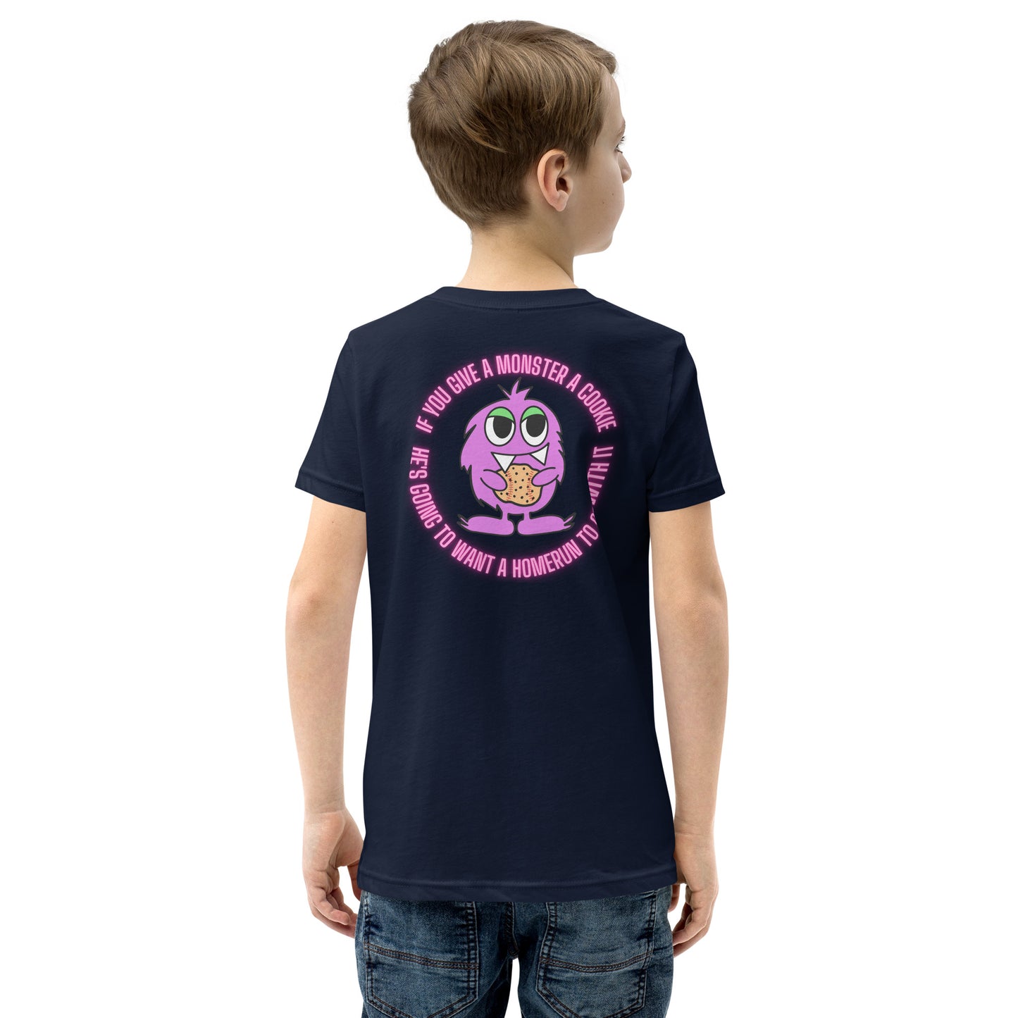 If You Give A Monster A Cookie Youth Short Sleeve T-Shirt