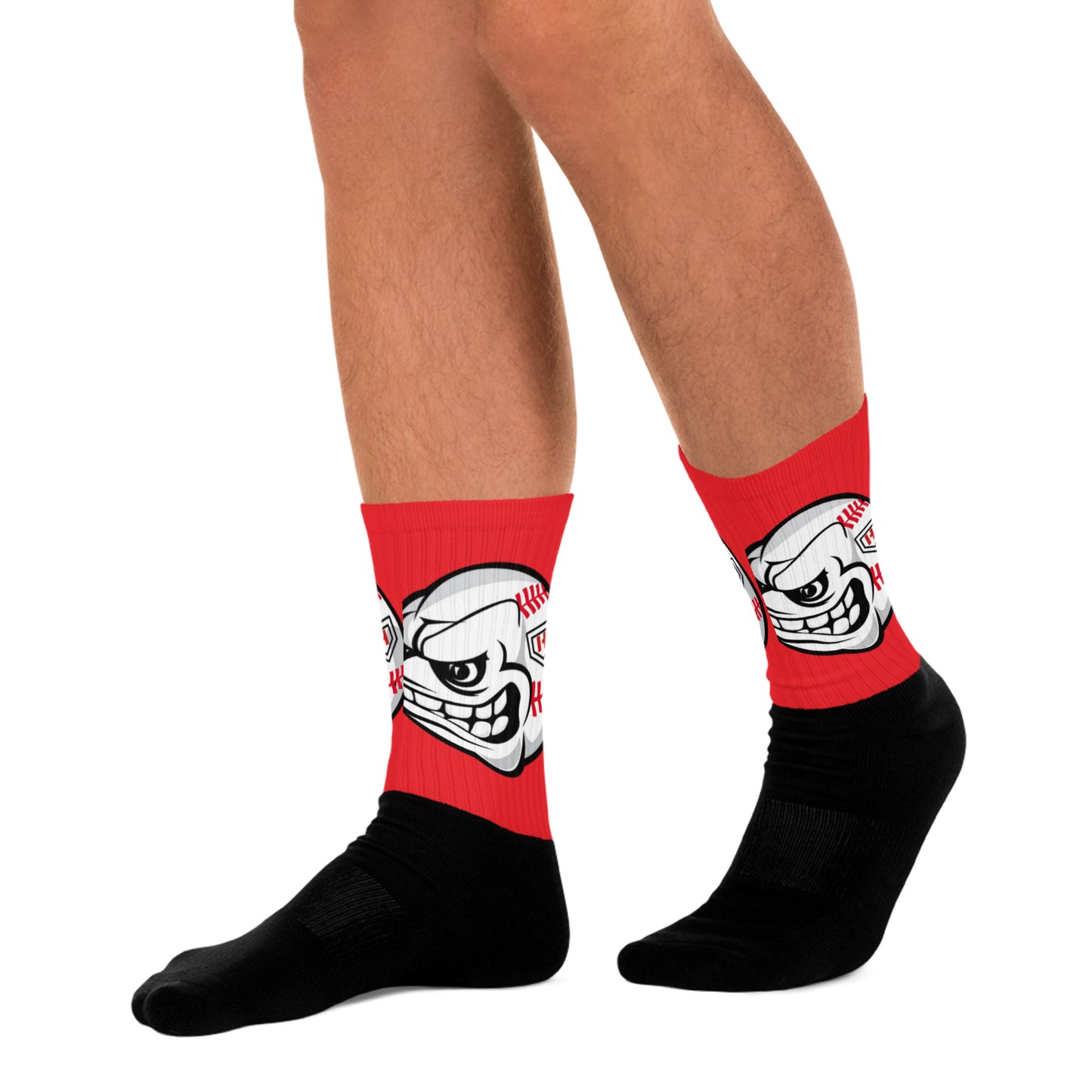 Red Angry Ball Socks