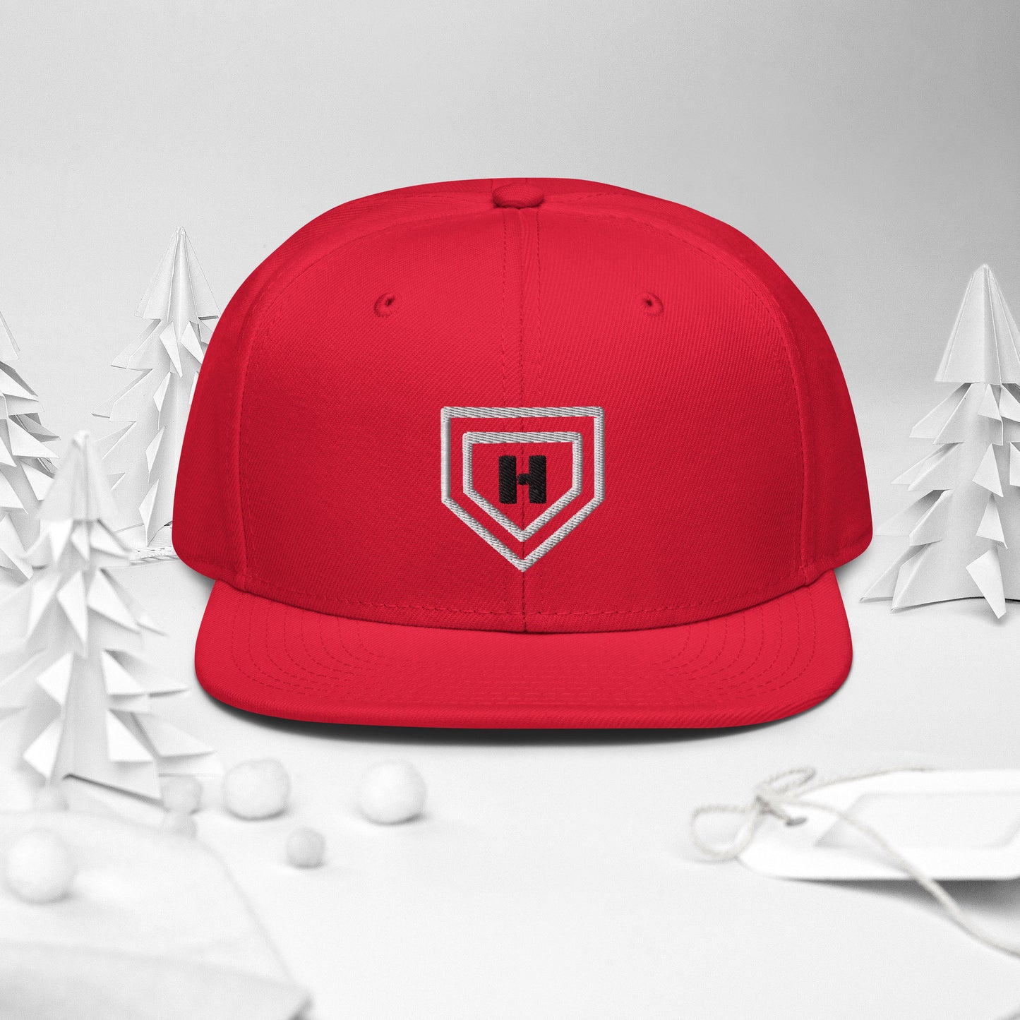 H Seal Red Snapback Hat